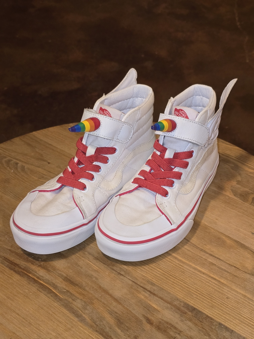 VANS Sk8-Hi Reissue 138 V Unicorn Wings Glitter Kids Size 2